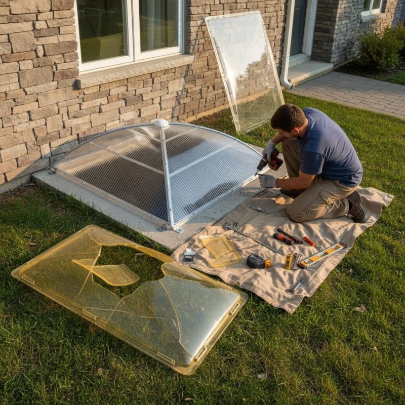 Window Well Cover Installation
